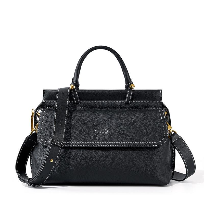 

First Layer Cowhide Bag Women S Genuine Leather Women S Bag Crossbody Mailman Bag Commuting Large Capacity Shoulder Briefcase