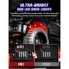 8 Pods RGB LED Rock Lights with APP/RF Remote Control High Brights Waterproof Underglow Multicolor Zone Neon Exterior Rock Lights for 12V Trucks Jeep