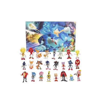 Figure di Sonic Calendario dell'Avvento Conto alla Rovescia 24 Giorni Giocattoli Regali di Natale