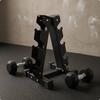 Triangular Dumbbell Rack Angled Side Fitness Storage Matte Finish for Gym