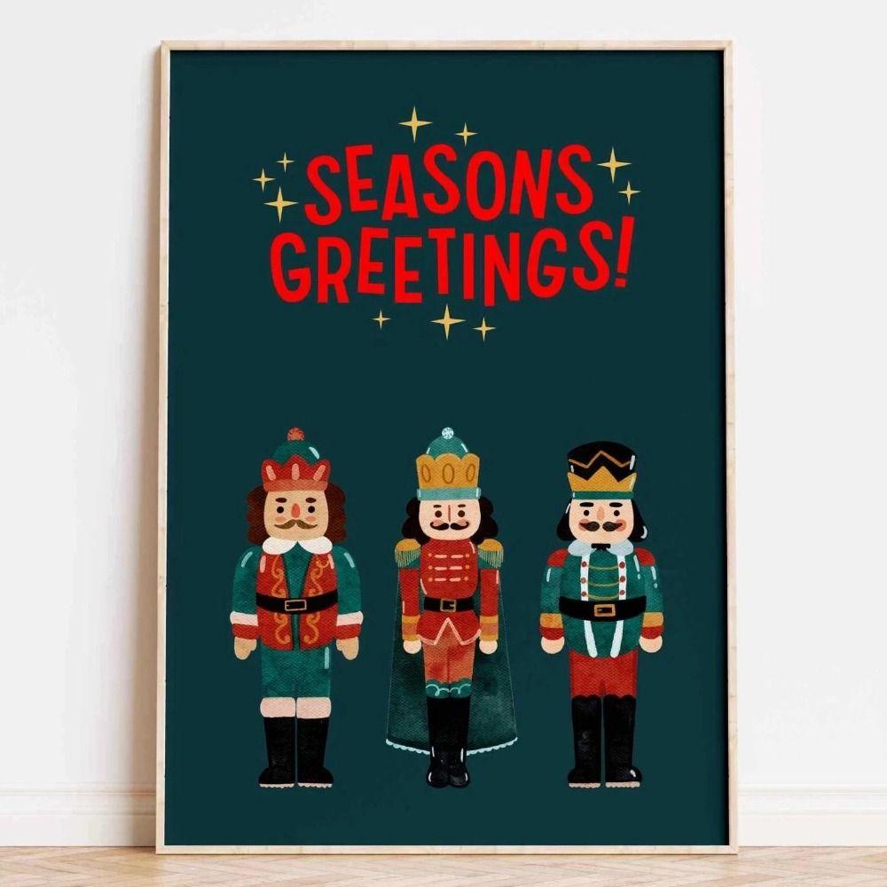 Vintage Christmas Metal Wall Decoration, Holiday Sticker Sign