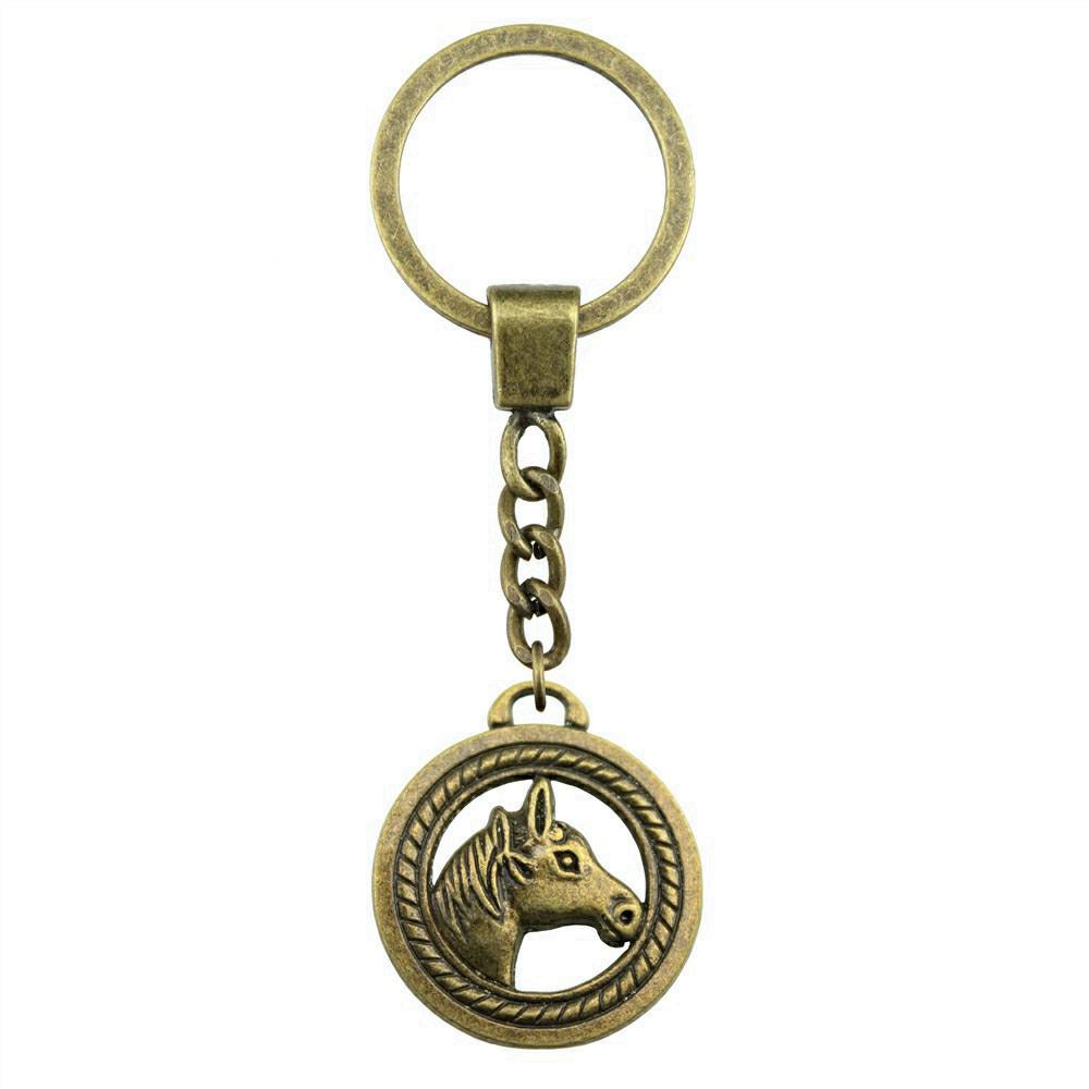 Pendentifs Porte-clés Éléphant Amoureux des Animaux Bijoux en Métal Artisanat Anneau 30mm