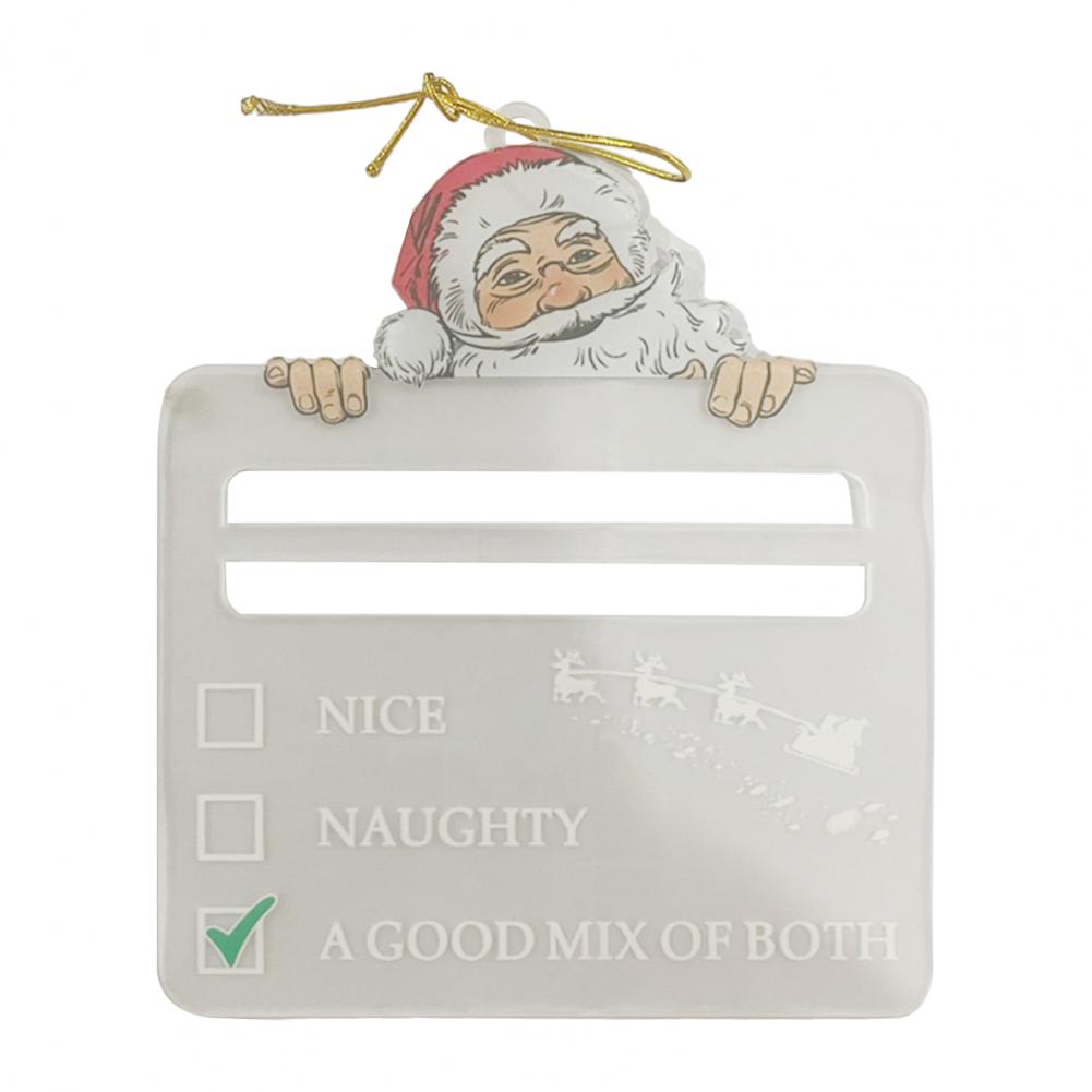 

Christmas Hanging Pendant Transparent Santa Claus Decor Thick Money Holder Wallet Festive Christmas Tree Decoration New Year