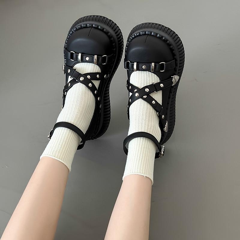 2025 Y2K Girls Mary Janes Pumps Buckle Thick Weges Round Toe Platform Shoes Cute Sweet  Lolita  Classic Brand Pumps