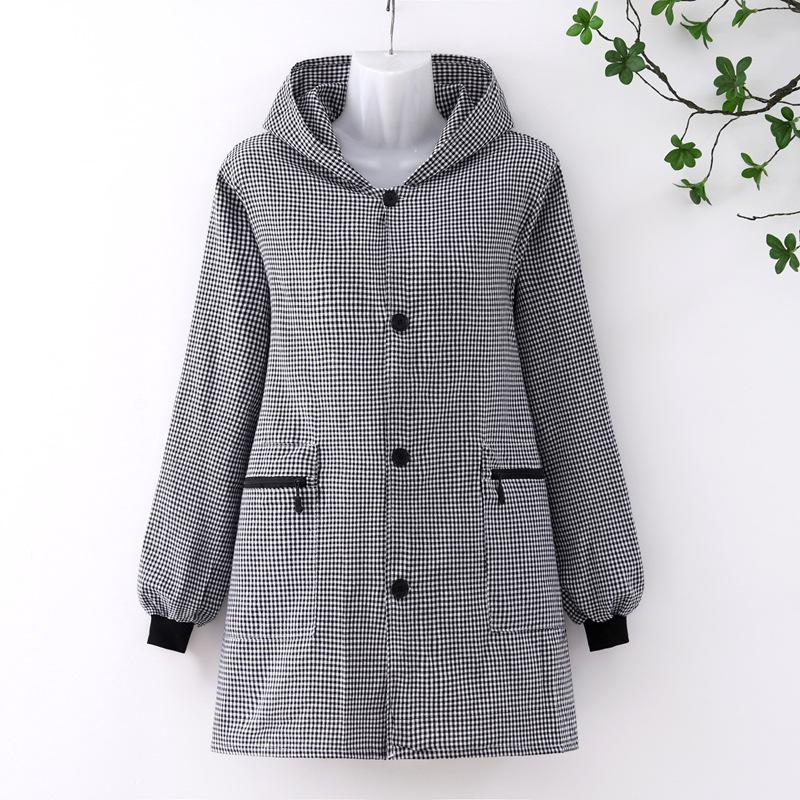 Korean Style Women s Long-Sleeve Oil-Proof Kitchen Apron One Size, 90-140jin