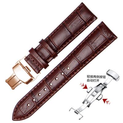 Watchband For Tissot Genuine Leather 20 21 22 18 19mm Duruer Couturier Watch Strap 1853 Le Locle Butterfly Buckle Junya Watchband