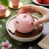 Yixing Purple Clay Teapot Handmade Ball Hole Filter Xishi Tea Pot Pink Pig Shaped Chinese  Zisha Tea Set Kettle With Tea Cup