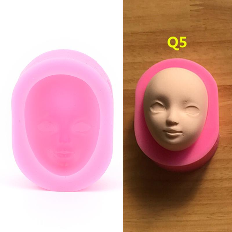 1ks Silikonová forma na dětskou tvář Hlava Pro Fondán Čokoláda Mýdlo Ručně vyráběné mýdlo