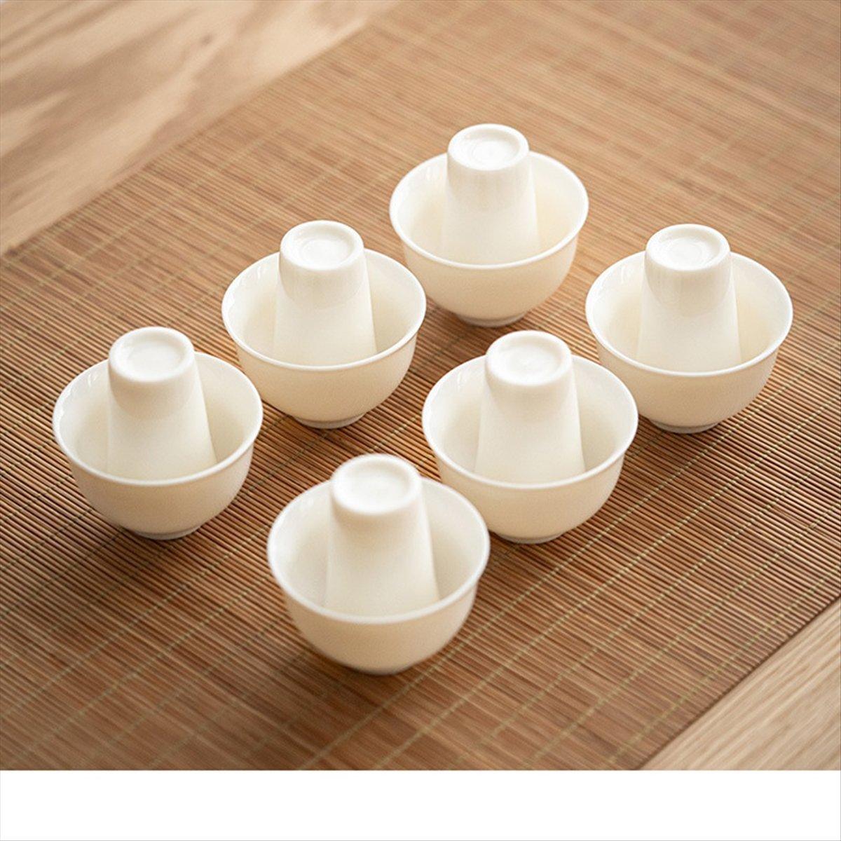 2025+ Elegant White Porcelain Teacup Set - Sheep Fat Jade Teacup, Chinese Tea Tasting Cups for Aromatic Experience China Mainland
