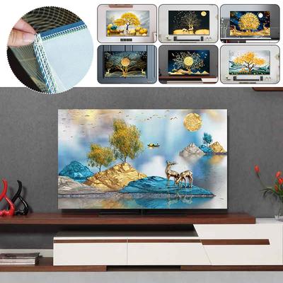 Weicher Stoff TV-Haube Staubdichte Abdeckung Handtuch 32 37 40 43 50 60 Zoll Haushalt Hängende LCD-TV-Abdeckung Staubdichte Dekorationsabdeckung