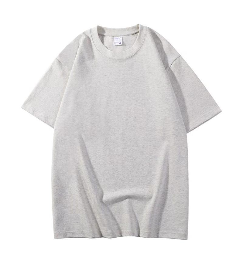 Heavyweight 300G Cotton Unisex T-Shirt: Short-Sleeved, Double Yarn, Round Neck, Drop Shoulder, Casual Workwear, Custom Logo Option