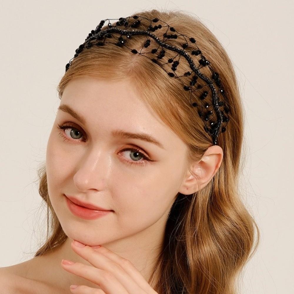 Handmade Sparkling Rhinestone Tiara Elegant Headbands Bride Hair Bands Women