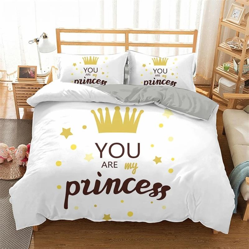 Lover Couples King Queen Duvet Cover Black And White Printed Bedding Set For Adults Valentine's Day Bedroom Decor Quilt Cover