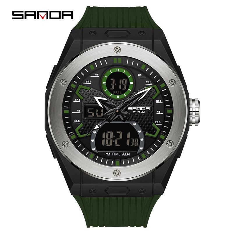 Sanda Youth Multifunctional Waterproof Sports Watch for Students
