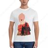 Men Negative Illusion Photographic Print T Shirts Black Myth Wukong Pure Cotton Clothing Cool Short Sleeve Round Neck