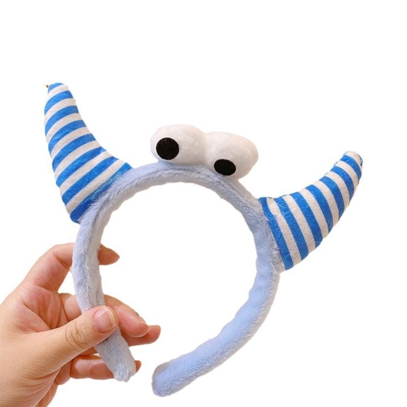 

Girls Cartoon Headbands Funny Clown Horn Headwear Hair Bands Accessories Spring Hair Bands Birthday Party синій