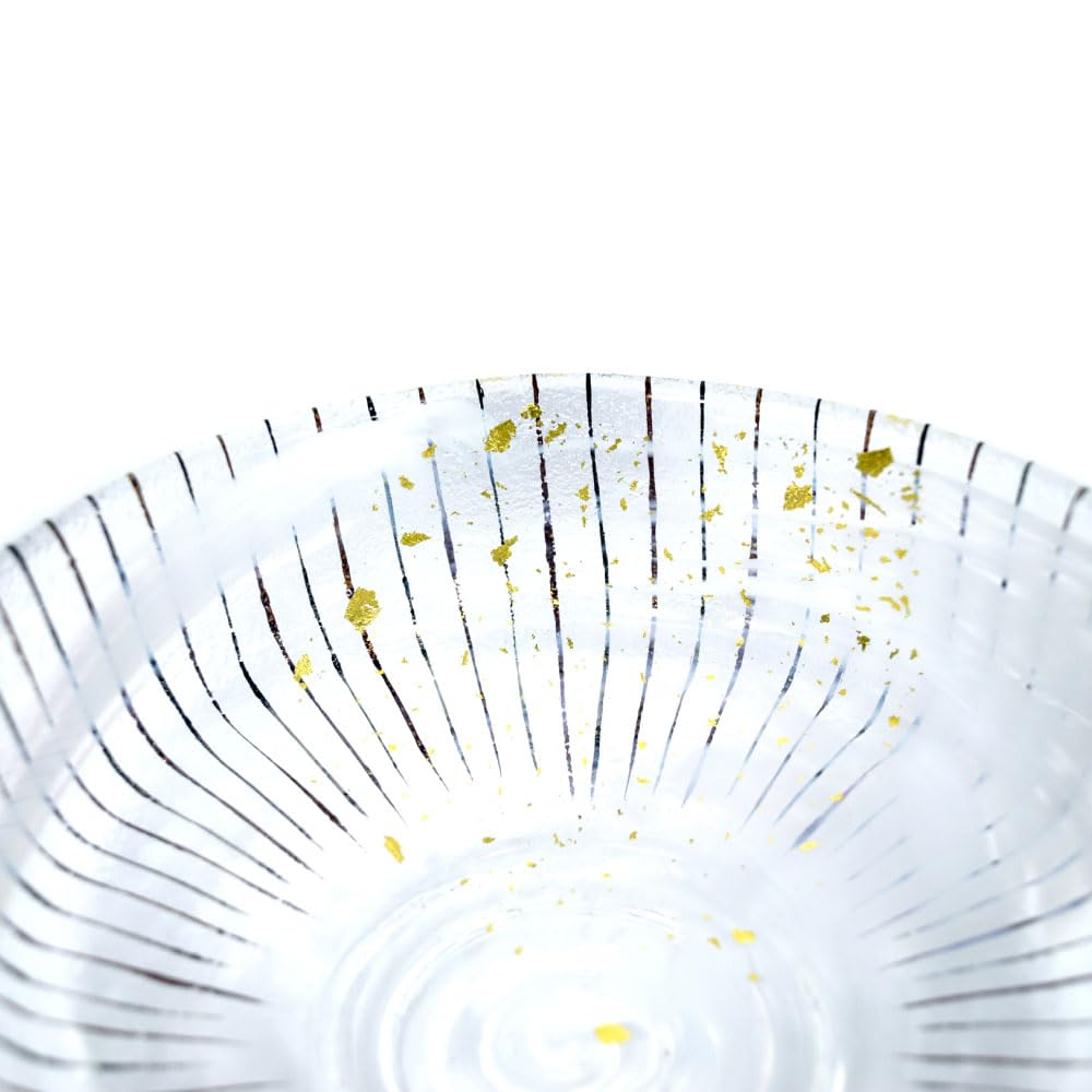 Matcha Tea Platinum Made by Miyako Imaoka Bowl, Glass, Horse-shaped Bowl, Gold, Horsetail, Non-heat-resistant,