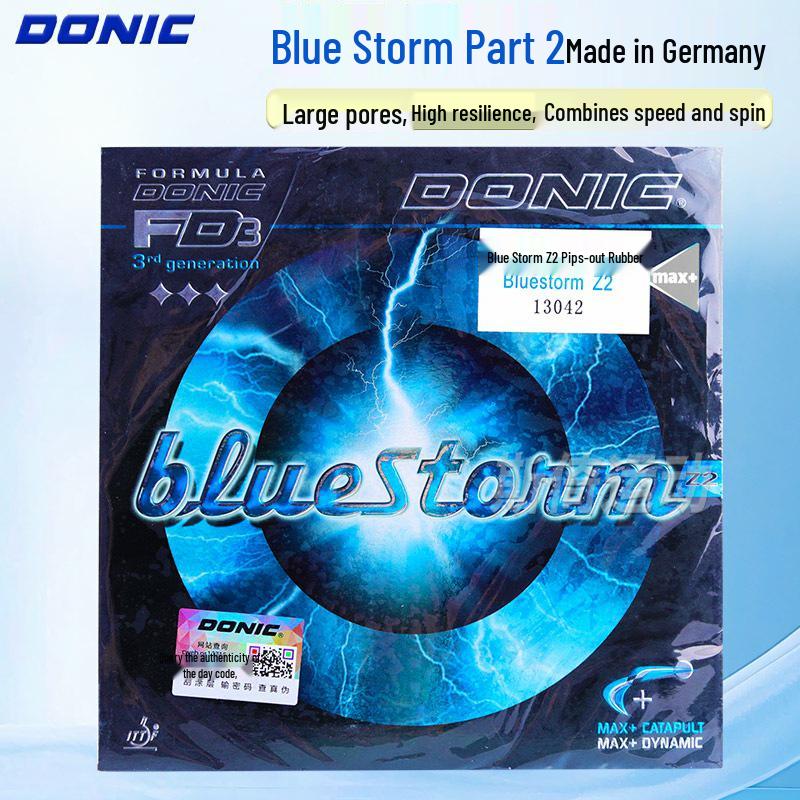 DONIC Blue Grip Z1 Table Tennis Rubber with Tacky Blue Sponge
