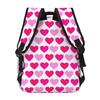 PINK HEART Backpacks Boys Girls Bookbag Children School Bags Cartoon Travel Rucksack Shoulder Bag Large Capacity