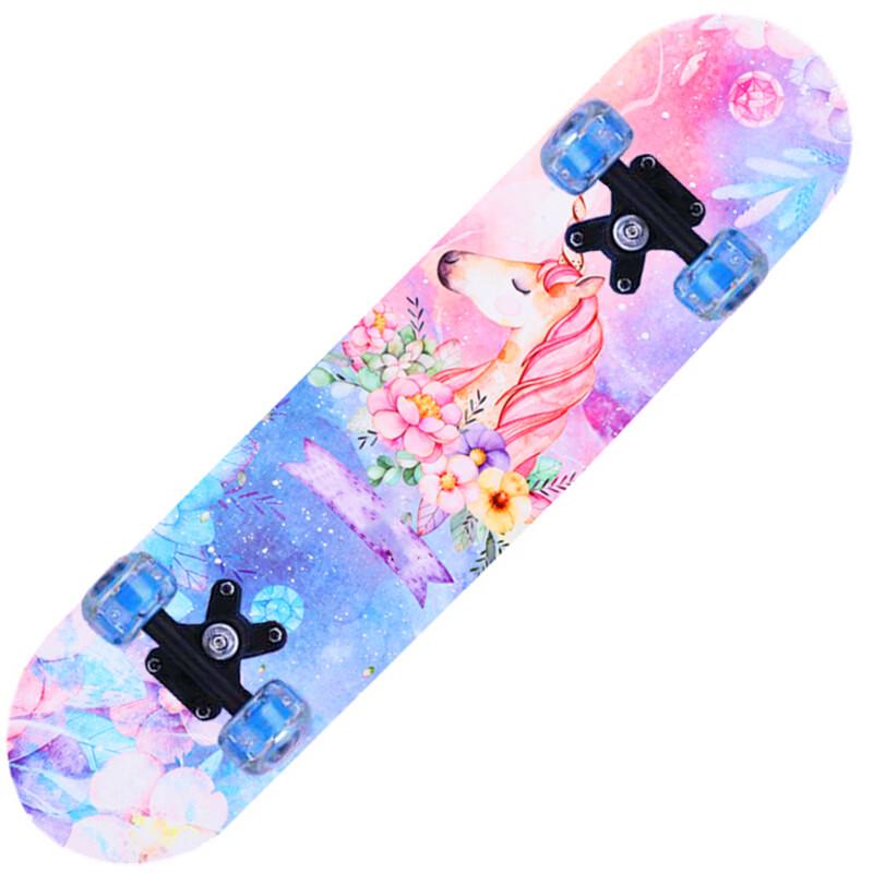 MDUG Beginner Cartoon Double Kicktail Skateboard