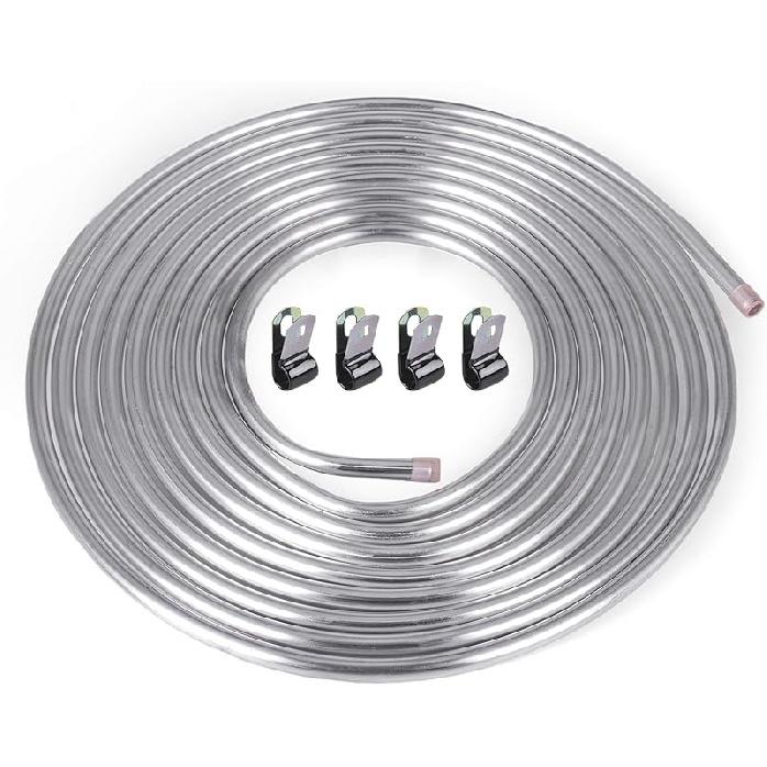 3/8" OD Aluminum Hard Fuel Line 10 Feet Hardline Tube Thickness Is 0.039"