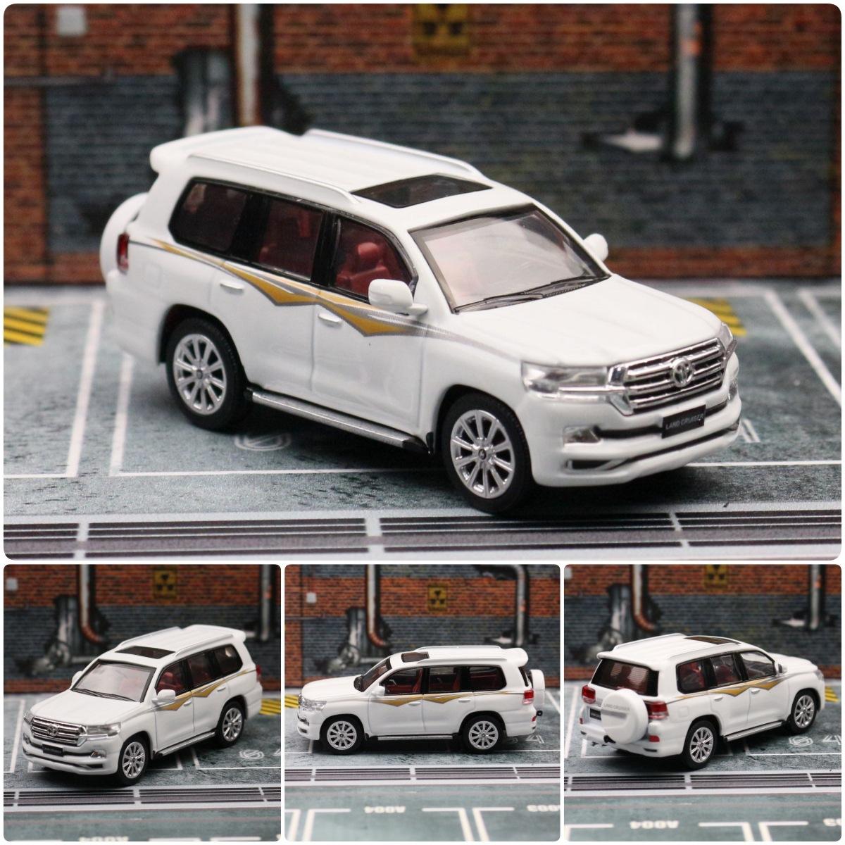 

Миниатюры 164 Сплав Toyota Land Cruiser Lc200 Внедорожник Металлическая Раздвижная Декорация White B