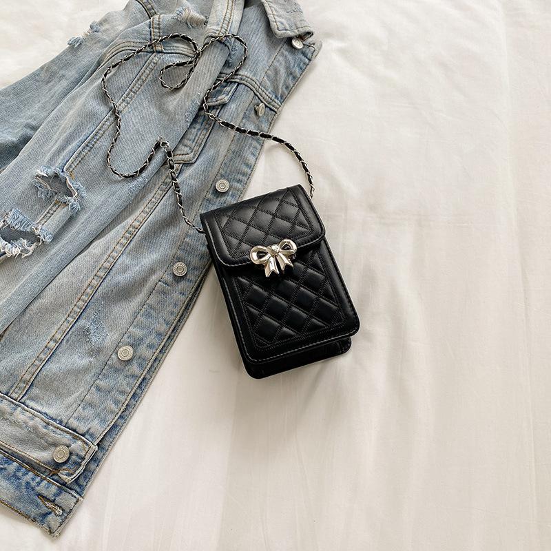 

Niche design foreign style women s diamond chain mobile phone bag 2025 new summer versatile shoulder bag messenger bag чёрный