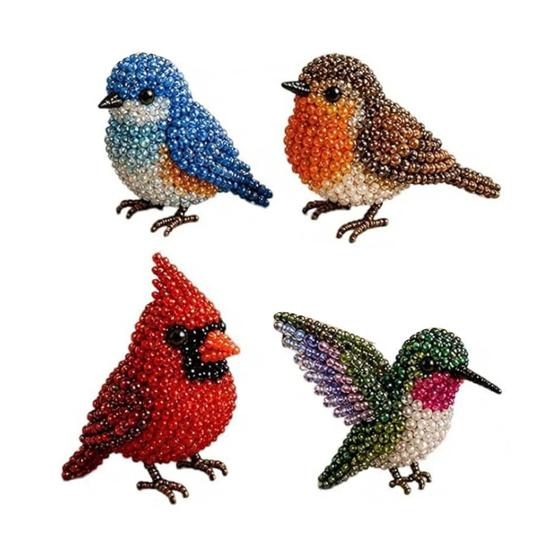 1 Set 3D Kralen Dieren DIY Kit, Kralen Dieren Kunst Ambachtelijke Kit met Instructies, Handgemaakte Insect Vogel Vleermuis Boerderijdier Kralen Kit voor Volwassenen Beginners