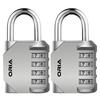 ORIA Combination Padlock 2PCS Password Locks 4 Digit Waterproof Outdoor Lock For Door Suitcase Bag Package Cabinet Locker Window