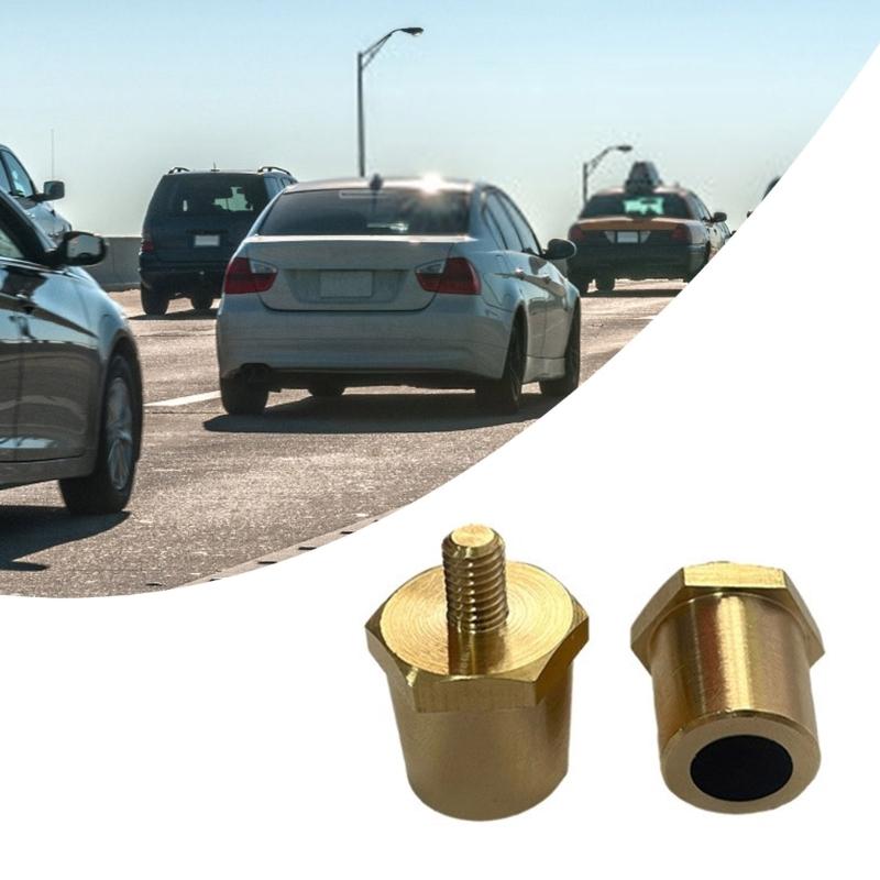 Male Thread Battery Post Adapter Automotive Positive and Negative Battery Terminals Charging Post Connector Brass