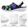 White EVA Clogs with Candy Heart Print, Lightweight Slip On Garden Shoes, Breathable Beach Sandals, Indoor Outdoor Slippers for Men Women