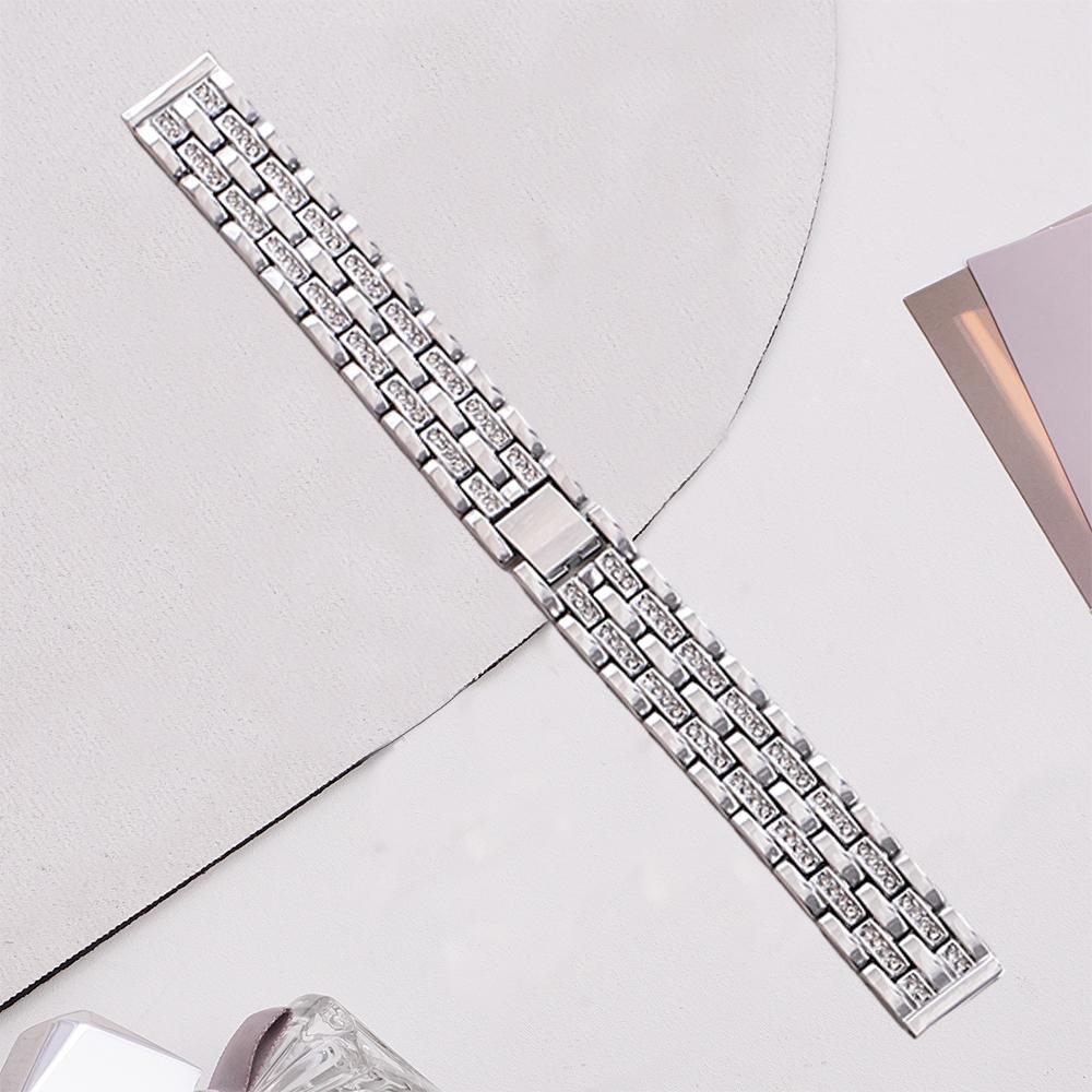 Pulseira de Metal Diamantada em Aço Inoxidável para Garmin Lily 2 Pulseira de Pulso Feminina para Garmin Lily 2 Active/Lily 2 Pulseira de Metal Inteligente
