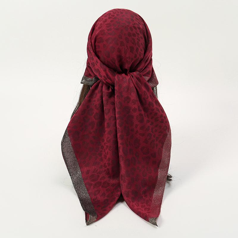 

Women s Square Square Scarf Lady Banda Head wrapping Shawl Foulard Female Great Hijab Cachecis Cachecis Bandana 100x100cm