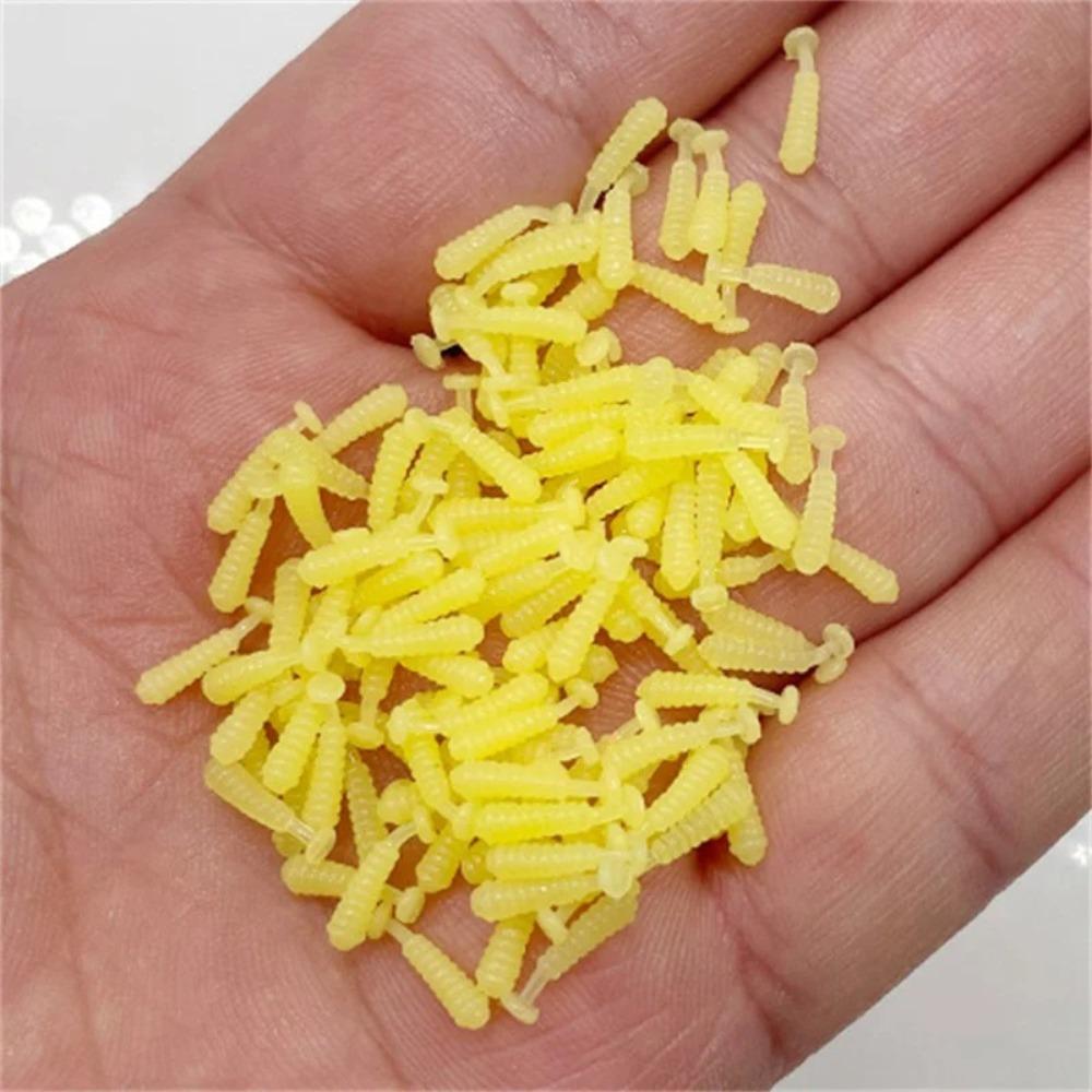 100PCS Silicone Fishing Jig Lure 1cm Floating Minnow Baits Fishing Soft Lures  Fishing