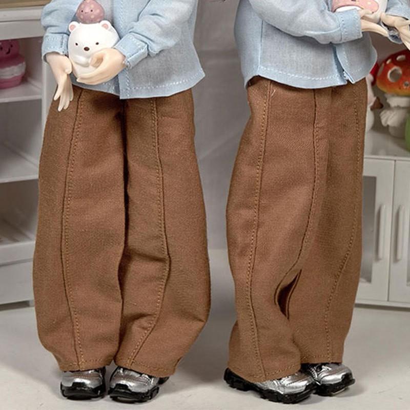 6-inch BJD Doll Outfit Set Light Blue Casual Office Daily Wear With Button Or Hook-and-Loop Top Pants
