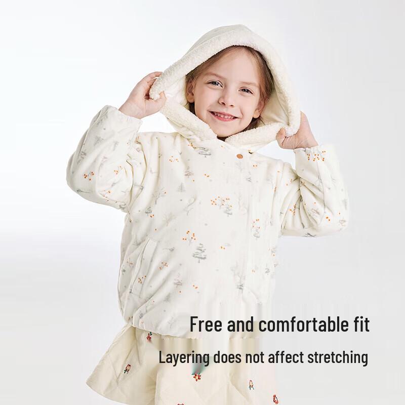 YEEHOO Girls' Winter Padded Hooded Coat