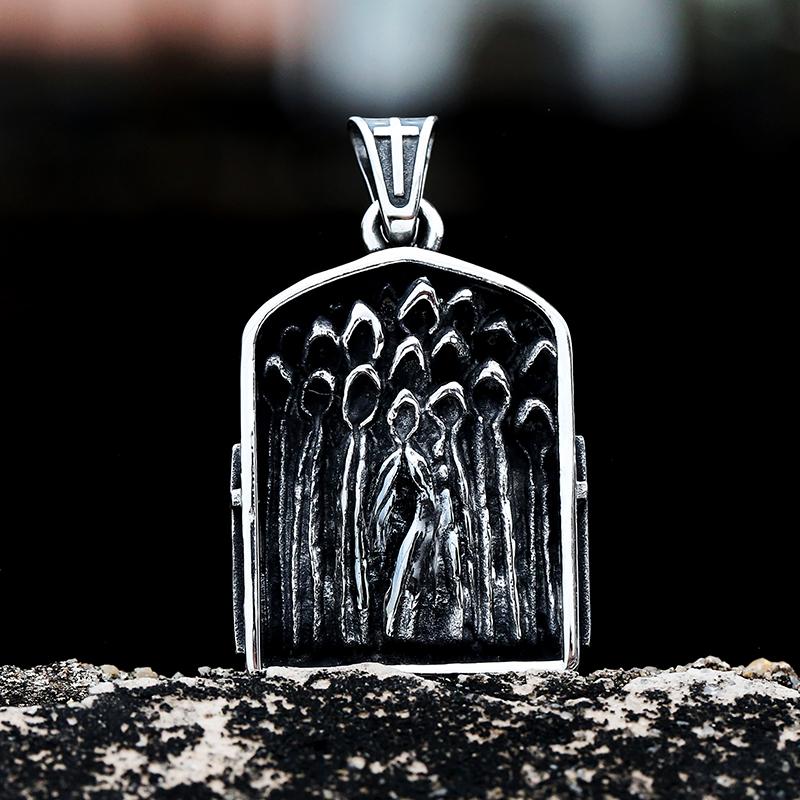 Vintage Punk Totenkopf Halskette für Männer Frauen 316L Edelstahl Halsketten Herrenkette Mode Männlicher Kuss Schmuck OSDZ201
