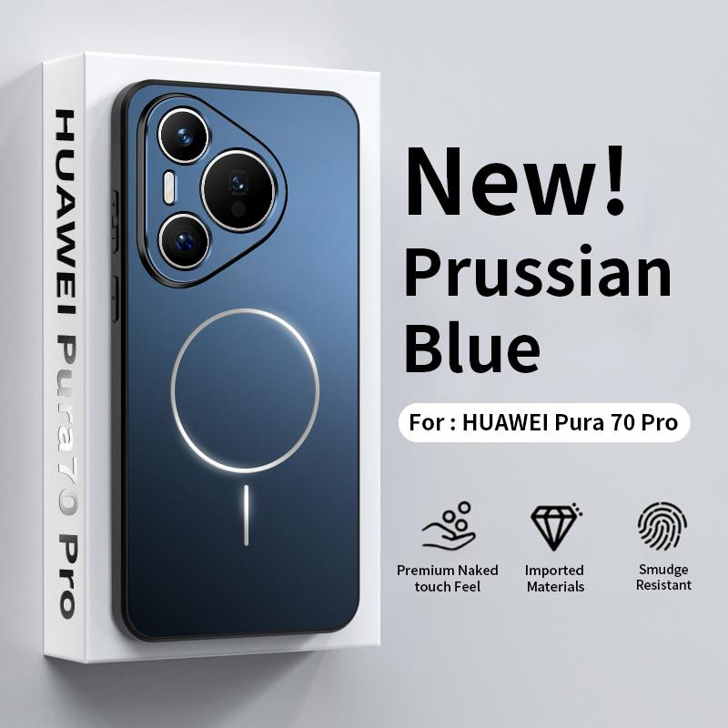 Luxury Armor Matte Magnetic Phone Case For Huawei Mate 70 60 Pura 80 70 P60 Pro For Magsafe Wireless Charge Protect Rugged Cover