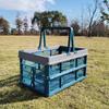 Picnic Basket Foldable Medium Japanese  Portable Handle Travel Carrying Basket for Outdoor Home Portable Picnic Basket