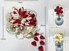 Inari Shoji Tsumami Zaiku Mizuhiki Dried Flower Hair Ornament Set for Ceremonies and Graduations (3 Pieces) Coming-of-Age (Red)