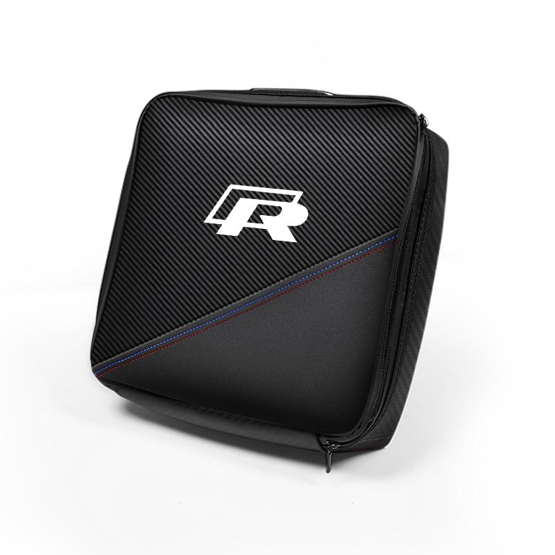 VW Car Rechargeable Gun Storage Box Leather Organizer Case For VW GTI Polo Golf MK6 Passat B6 Tiguan Arteon Jetta T-ROC ID.4 CC zf8