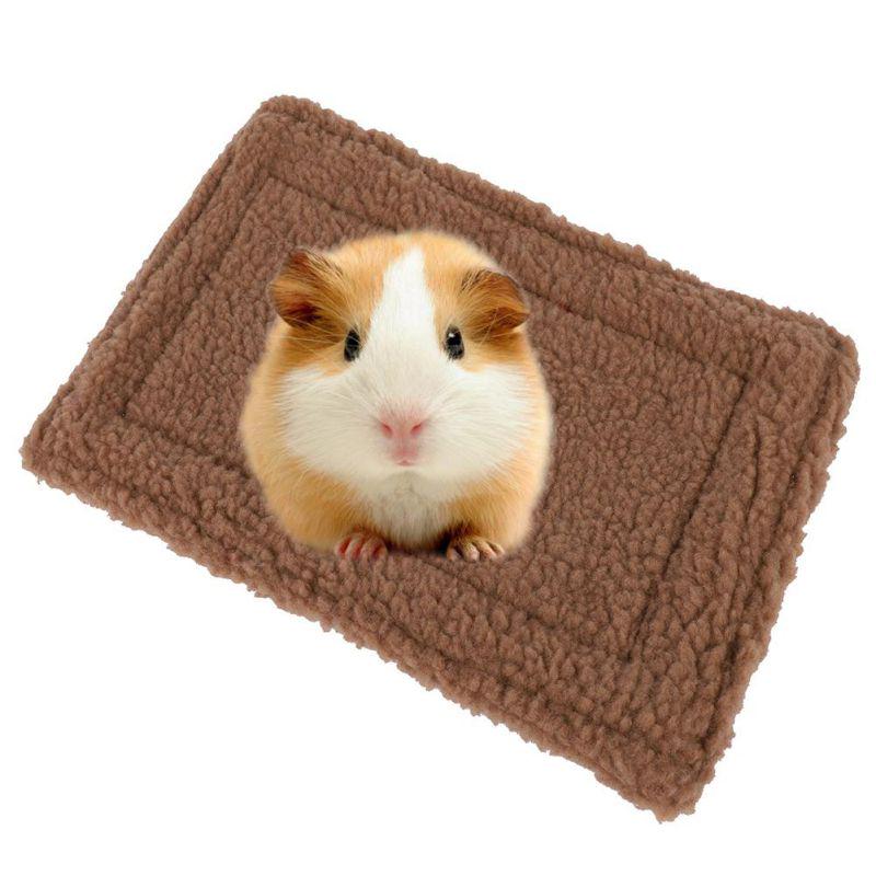 Blanket Mat Hamster Rabbit Cat Kitten House Pad Quilt Double Sided Fleece Warm Nest Bedding Cover