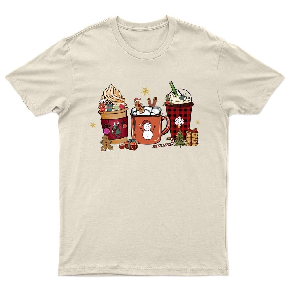 Holiday Drinks Christmas Festive TShirt Unisex Gift Retro Seasonal Funny Xmas