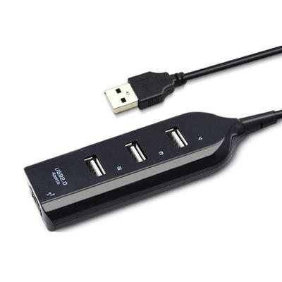 רכזת USB עם 4 יציאות: הרחב את המחשב שלך עם מפצל ארבע יציאות זה שממיר יציאת USB אחת לארבע. אידיאלי לחיבור מכשירים מרובים.