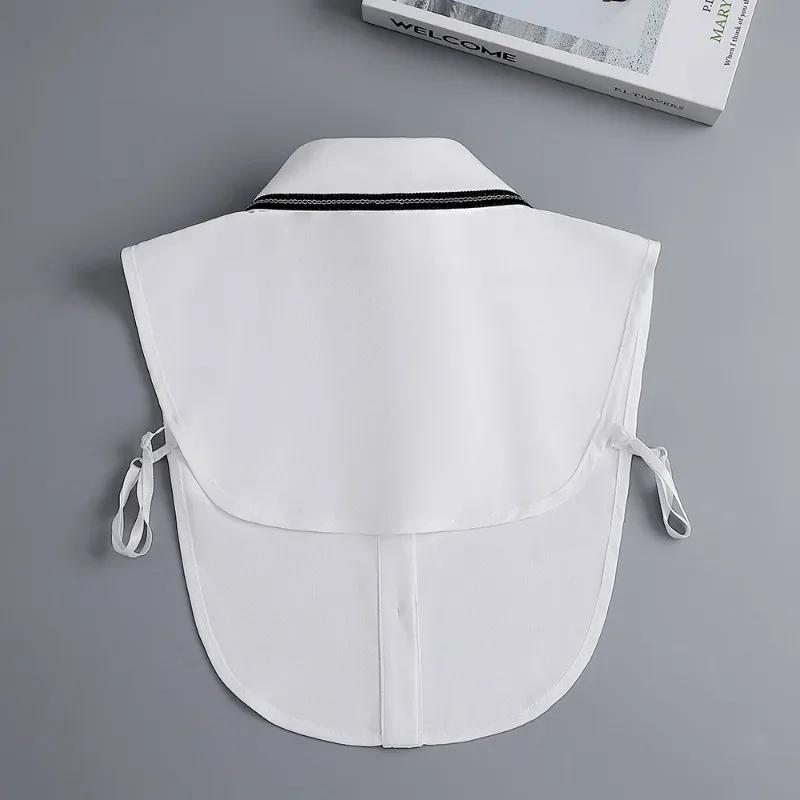 Perfect Match Fashion Pointed Detachable Collar Women Sweater Shirt Fake Collar Blouse Lace False Tie Lapel Blouse Top Clothes Accessories