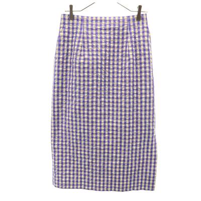 JOURNAL STANDARD vyrobené v Japonsku Gingham kockovaná dlhá Seersucker úzka sukňa Dámska použitá