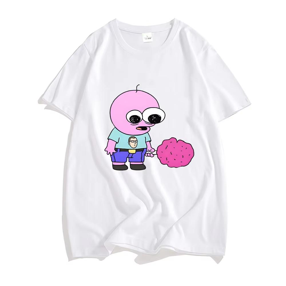 

Smiling Friends Cartoon Print T-shirts Summer Spring Cotton Mens Tee-shirt Funny Graphic Printing Tshirts High Quality Soft T... S разноцветный