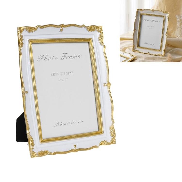 Antique Ornate Photo Frame with Floral Relief Vintage Picture Frame Wall and Tabletop Display for Home Decors Art Gallery
