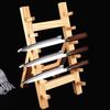 Wooden Holder Swinging Knife Rack Wooden Shelf Willow Knife Sushi Chef Tool Japanese Bayonet Wooden Knifes Rest Sushi Bamboo Mat