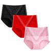 Set of 3 High-Waisted Women's Jacquard Panties - Sexy, Postpartum Abdomen Control, Hip Lift Design.